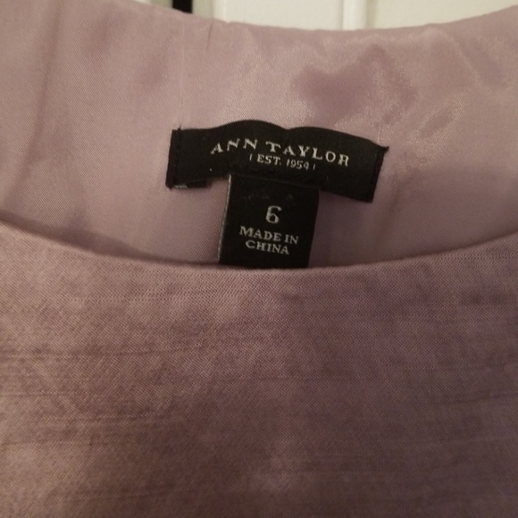 Ann Taylor lilac silk dress with pockets size 6 - Picture 3 of 4